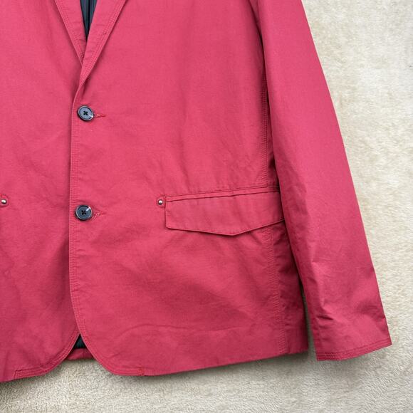 G by Guess Blazer Jacket Mens XL Red Studded Pocket Extra Large Dressy Suit Coat - Picture 6 of 15